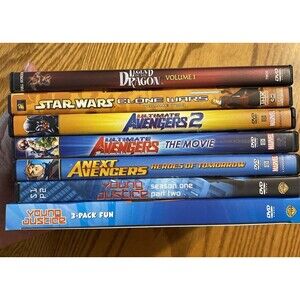 Lot Of 7 DVDs Children's Animated Cartoon Action Movies